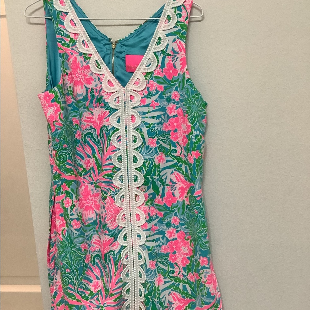 Lilly Pulitzer Pink and Green Floral Dress
